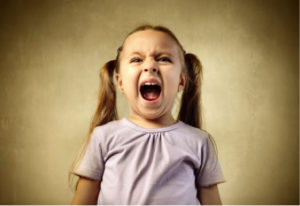 Little girl screaming